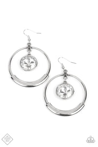 Urban Echo - White Paparazzi Earrings (PZ-5114)