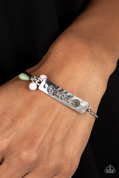 Flirting with Faith - Green Paparazzi Bracelet (PZ-4585)