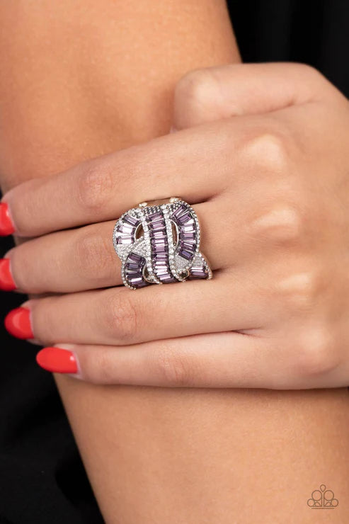 Six-Figure Flex - Purple Paparazzi Ring (T65)