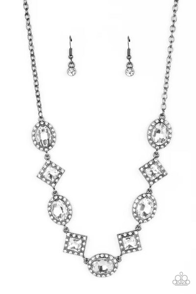 Diamond of the Season - Black Paparazzi Necklace (PZ-3716)