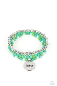 Fashionable Faith - Green Paparazzi Bracelet (PZ-5559)