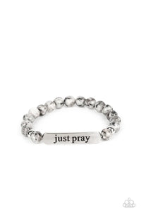 Just Pray - Silver Paparazzi Bracelet (PZ-4362)