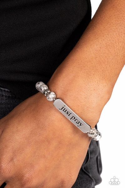 Just Pray - Silver Paparazzi Bracelet (PZ-4362)