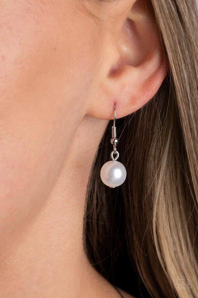 Snow Angels - White Paparazzi Necklace