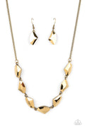 Raw Rapture - Brass Paparazzi Necklace (PZ-5143)
