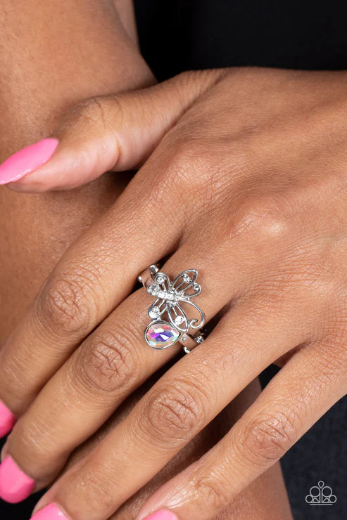 Flawless Flutter - Multi Paparazzi Ring