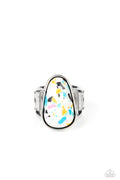 Bodacious Babe - White Paparazzi Ring (T34)