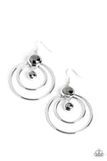 Dapperly Deluxe - Silver Paparazzi Earrings (PZ-5416)