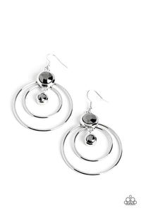 Dapperly Deluxe - Silver Paparazzi Earrings (PZ-1432)