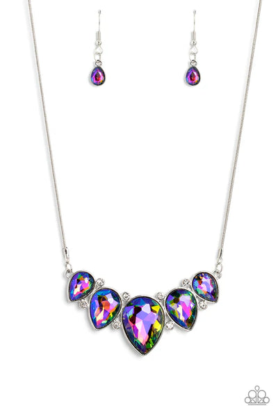 Regally Refined - Multi Paparazzi Necklace (PZ-4385)