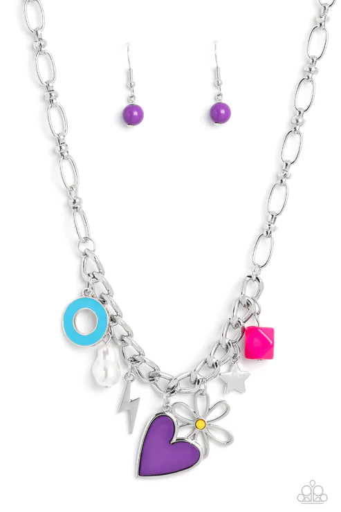 Living in CHARM-ony - Purple Paparazzi Necklace
