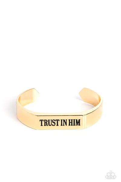 Trusting Trinket - Gold Paparazzi Bracelet