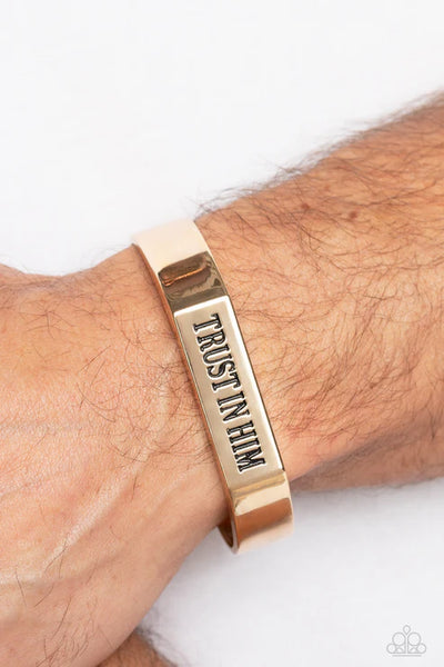 Trusting Trinket - Gold Paparazzi Bracelet