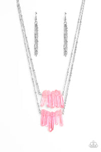 Crystal Catwalk - Pink Paparazzi Necklace (PZ-5377)