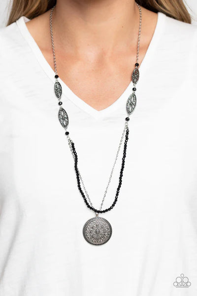 Garden of Grace - Black Paparazzi Necklace (PZ-3962)