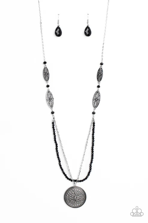 Garden of Grace - Black Paparazzi Necklace (PZ-3962)