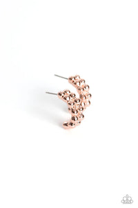 Bubbling Beauty - Rose Gold Paparazzi Earrings (PZ-3408)