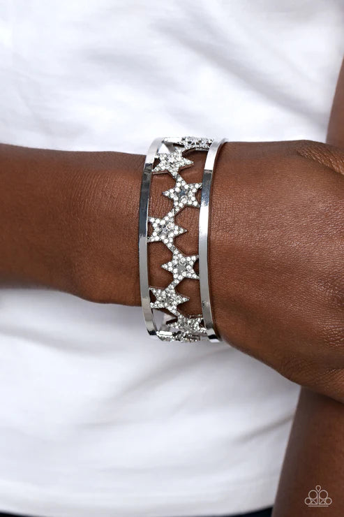 Starry Suffragette - White Paparazzi Bracelet (PZ-4383)