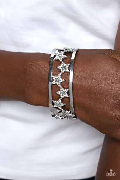 Starry Suffragette - White Paparazzi Bracelet (PZ-4383)