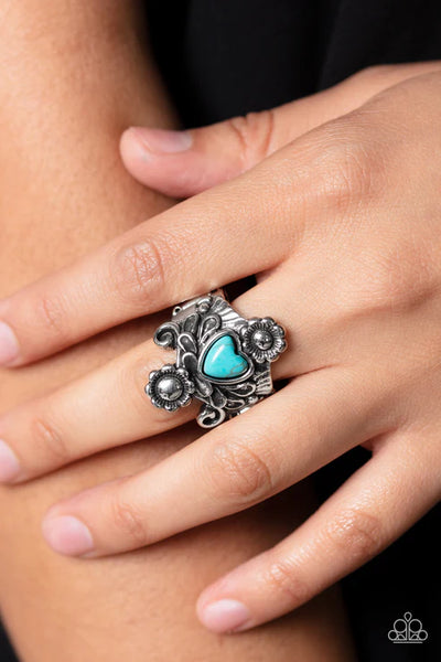 Trailblazing Tribute - Blue Paparazzi Ring