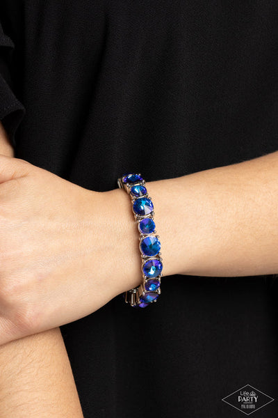 Born To Bedazzle - Blue Paparazzi Bracelet (PZ-015)