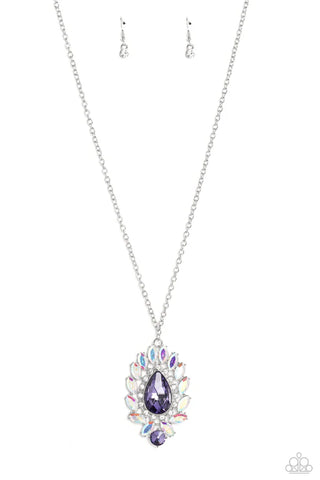 Over the TEARDROP - Purple Paparazzi Necklace  (PZ-1157)