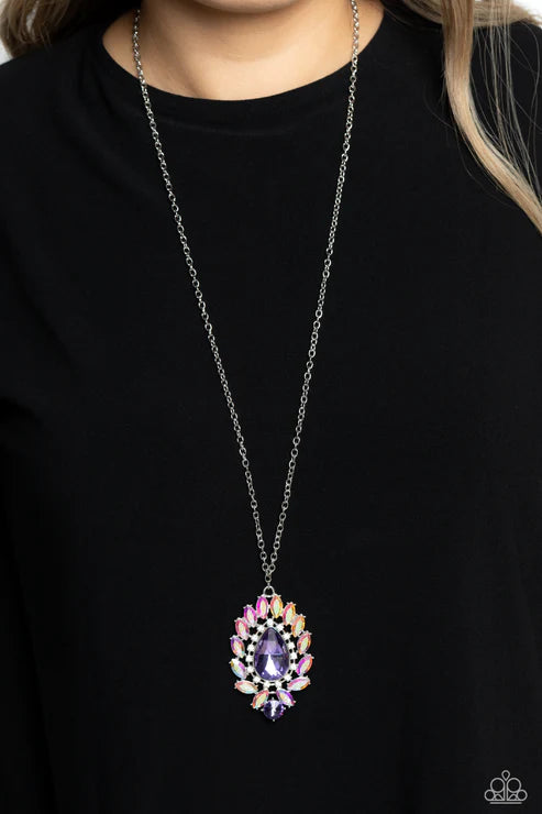Over the TEARDROP - Purple Paparazzi Necklace