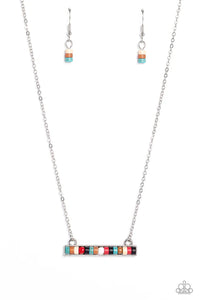 Barred Bohemian - Multi Paparazzi Necklace (PZ-217)