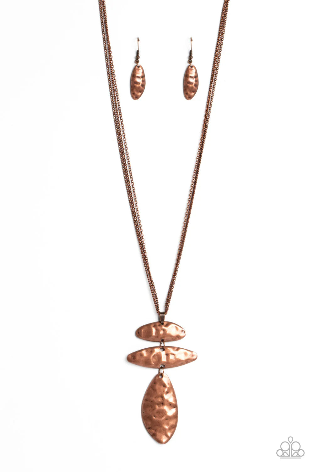 Monochromatic Model - Copper Paparazzi Necklace