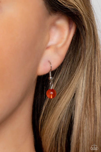 Warped Whimsicality - Orange Paparazzi Necklace