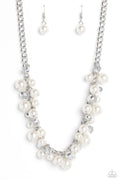 Glinting Goddess - Silver Paparazzi Necklace (PZ-3715)
