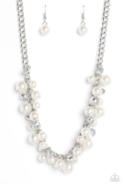 Glinting Goddess - Silver Paparazzi Necklace (PZ-3715)