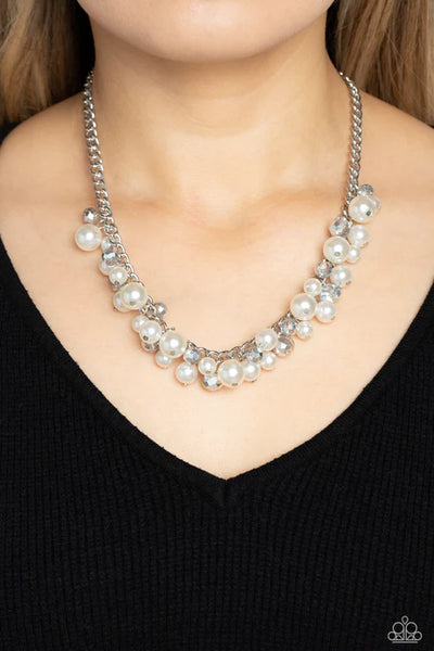 Glinting Goddess - Silver Paparazzi Necklace (PZ-3715)