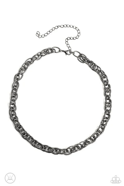 If I Only Had a CHAIN - Black Paparazzi Necklace (PZ-4289)