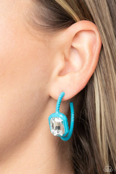 Call Me TRENDY - Blue Paparazzi Earrings (PZ-2336)