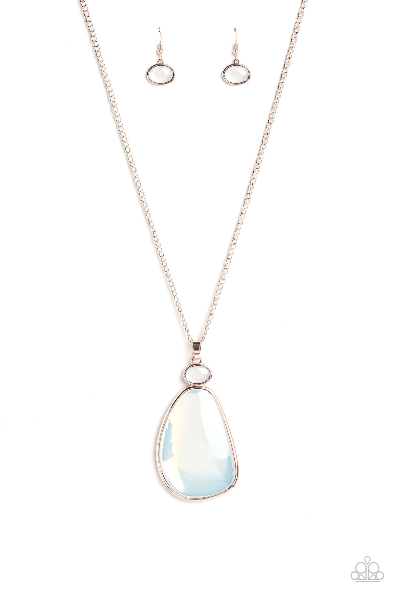 Geometric Glow - rose gold - Paparazzi necklace (PZ-4654)
