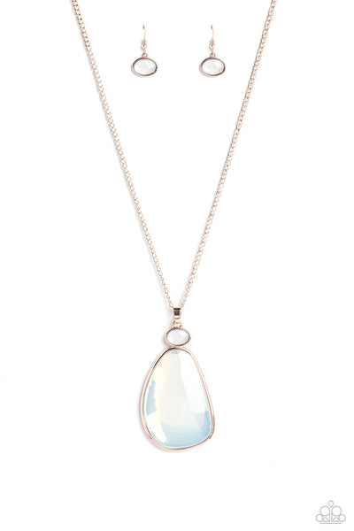 Geometric Glow - rose gold - Paparazzi necklace (PZ-4654)