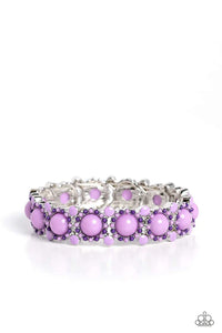 Pop Art Party - Purple Paparazzi Bracelet (PZ-5035)