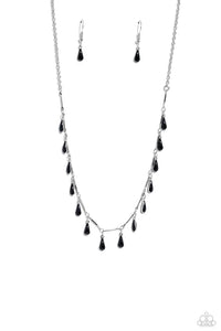 Drop-Dead Dance - Black Paparazzi Necklace (PZ-3964)