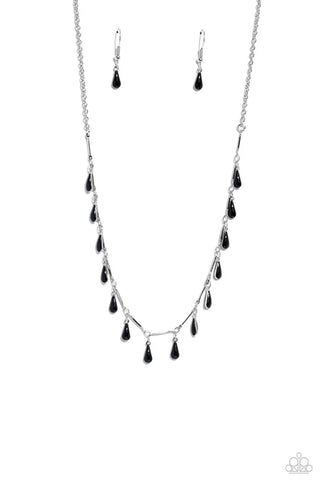 Drop-Dead Dance - Black Paparazzi Necklace (PZ-3964)
