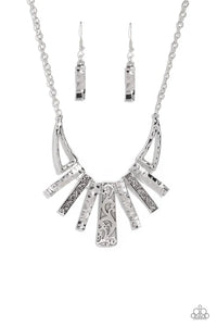 Paisley Pastime - Silver Paparazzi Necklace (PZ-3863)