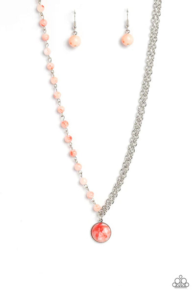 Local Legend - Orange Paparazzi Necklace (PZ-2421)
