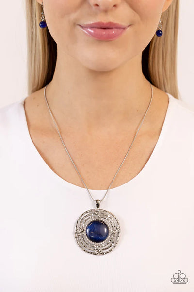 Maze STUNNER - Blue ♥ Paparazzi Necklace (PZ-3773)