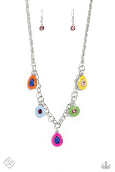 Colorblock Craze - Multi Paparazzi Necklace (PZ-2385)