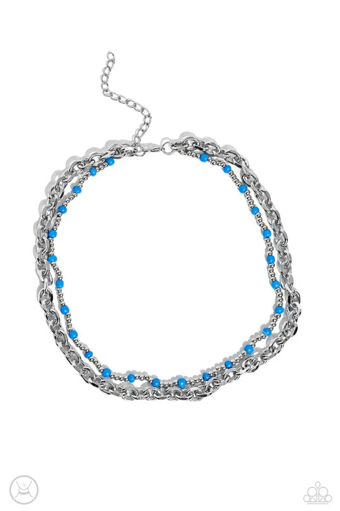 Paparazzi ♥ A Pop of Color - Blue ♥ Necklace