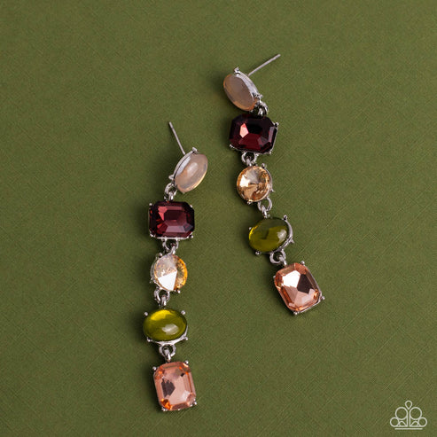 Sophisticated Stack - Multi Paparazzi Earrings (PZ-4383)