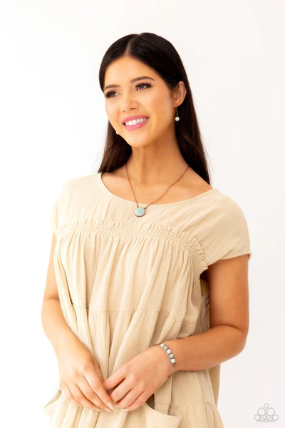 Suspended Stone - Copper Paparazzi Necklace