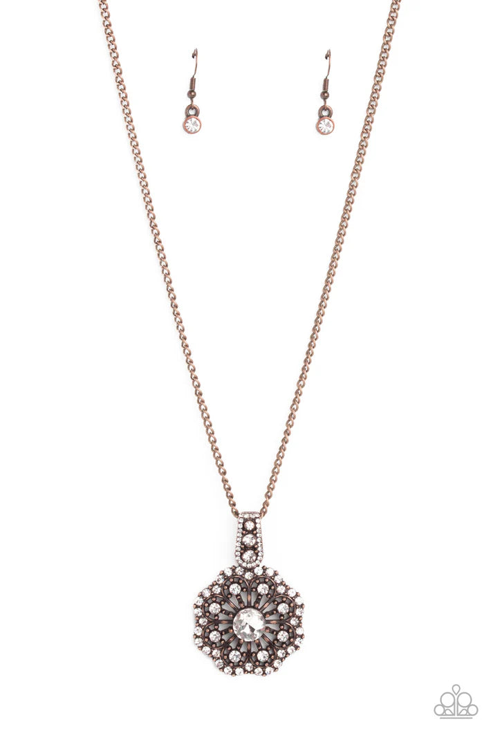 Bewitching Brilliance - copper - Paparazzi necklace (PZ-5361)