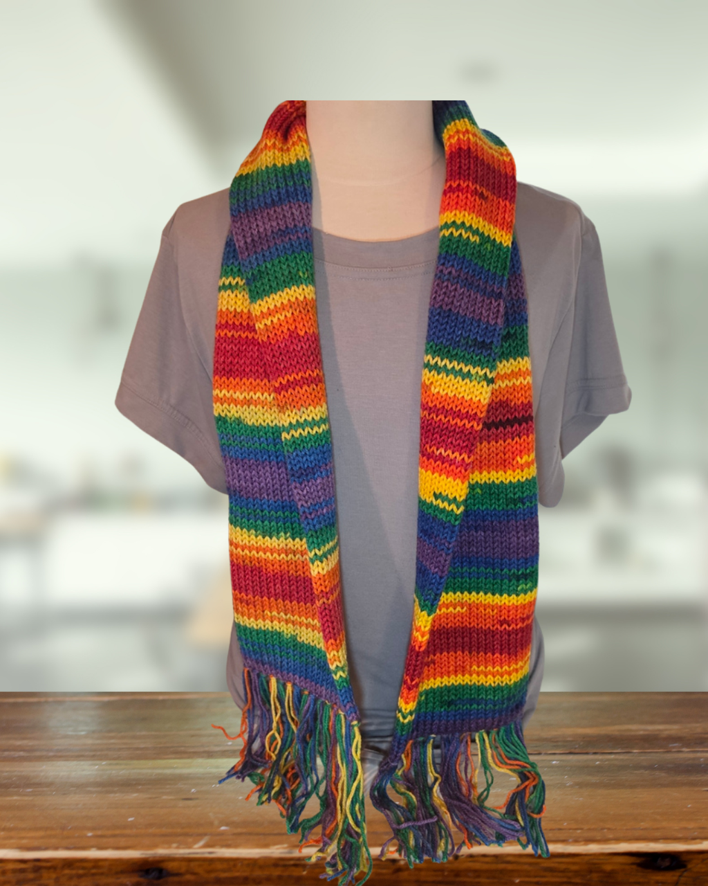 Inclusivity - Rainbow Country Craft Barn Fringe Scarf (KS-1020)