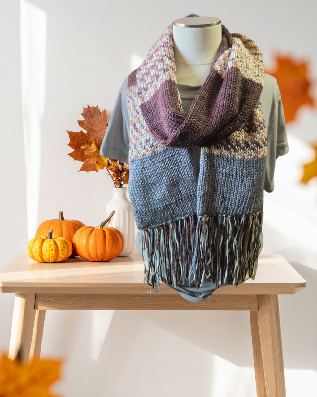 Sienna - Multi Country Craft Barn Finge Scarf (KS-1048)
